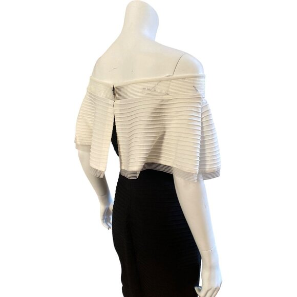 NWT Tadashi Shoji Tabora Off Shoulder Pintuck Jersey  Dress, size Medium - Picture 12 of 16